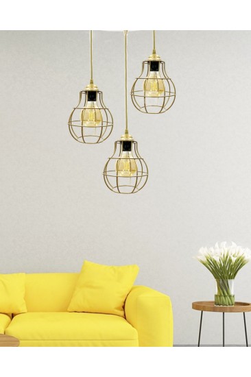 Etsylight Armin Golden 3 Salon Avize